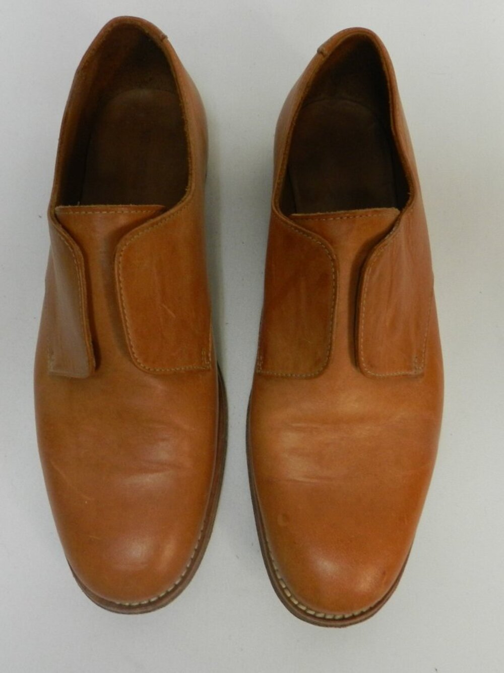 Vanessa Bruno Size 37 US 7 saddle leather loafers slides flats tan brown Women